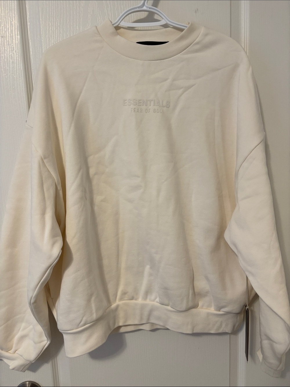 NWT - Fear of God Essentials Crewneck Sweater in Cream Small